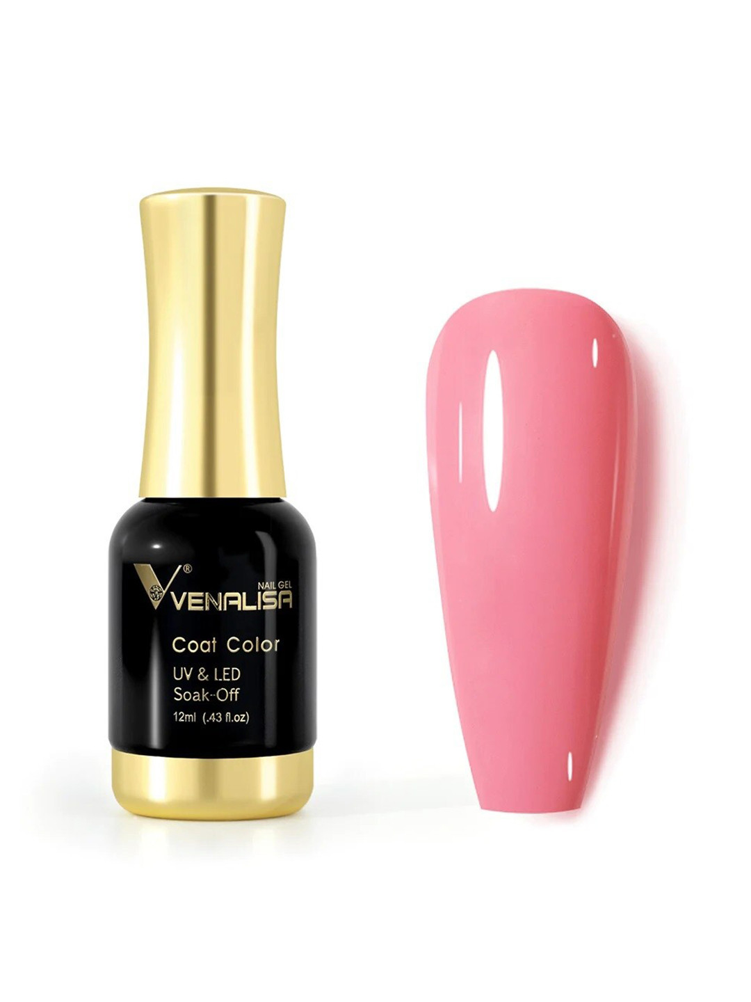 VENALISA Coat Color UV & LED Soak Off Gel Nail Polish 12ml - Peach Pink 1018