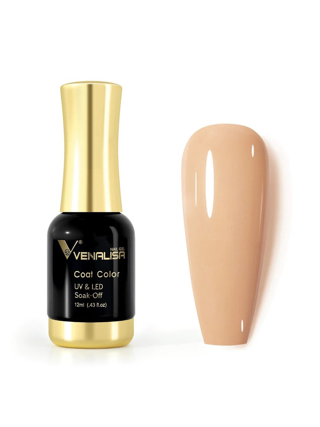 VENALISA Coat Color UV & LED Soak Off Gel Nail Polish 12ml - Natural Deep Beige 1012