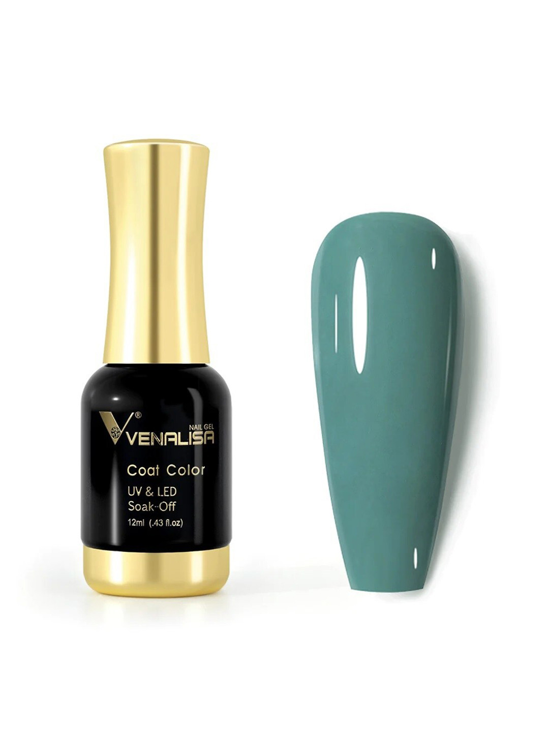 VENALISA Coat Color UV & LED Soak Off Gel Nail Polish 12ml - Blue Grey 1055