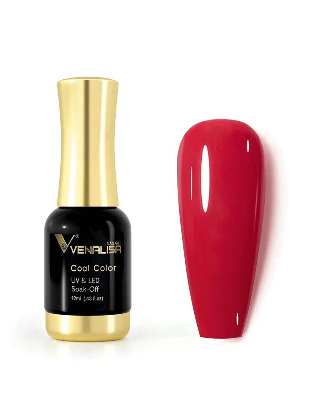 VENALISA Coat Color UV & LED Soak Off Gel Nail Polish 12ml - Sexy Red 1036