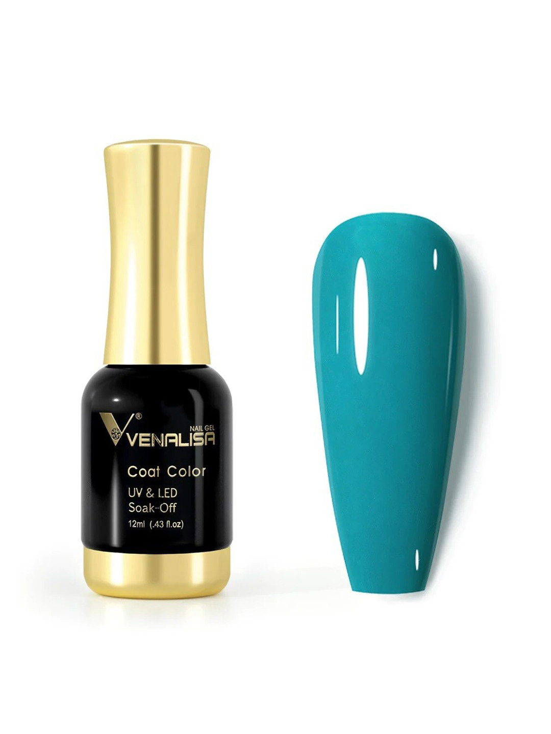 VENALISA Coat Color UV & LED Soak Off Gel Nail Polish 12ml - Acid Blue 1057