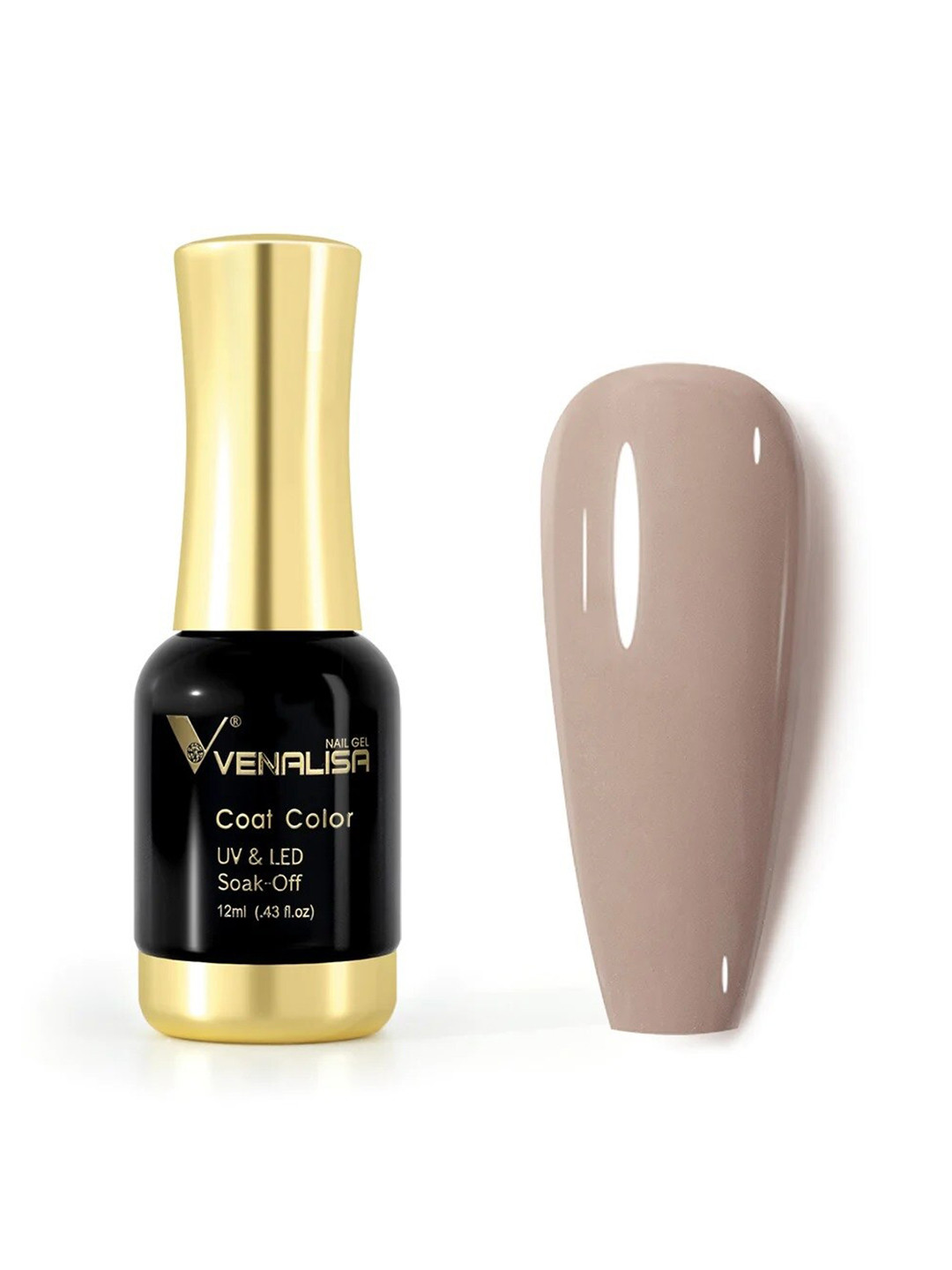 VENALISA Coat Color UV & LED Soak Off Gel Nail Polish 12ml - Ivory Grey 1116