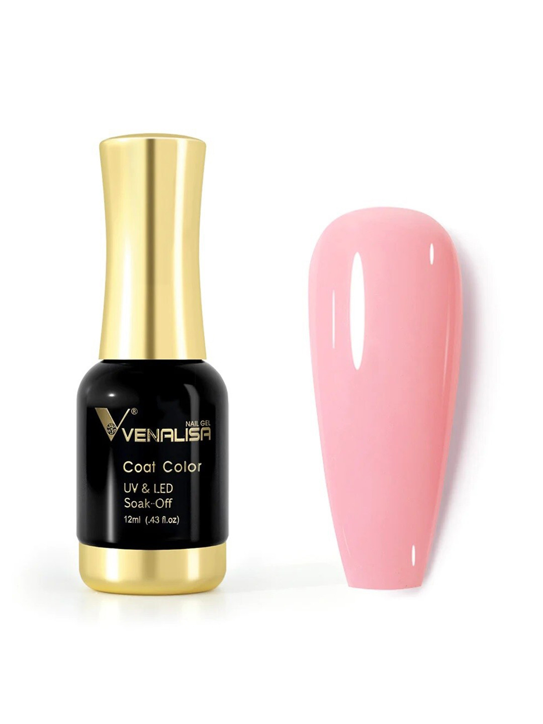 VENALISA Coat Color UV & LED Soak Off Gel Nail Polish 12ml - Cherry Pink 1006