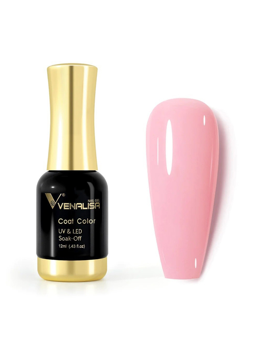 VENALISA Coat Color UV & LED Soak Off Gel Nail Polish 12ml - Gentle Pink 1008