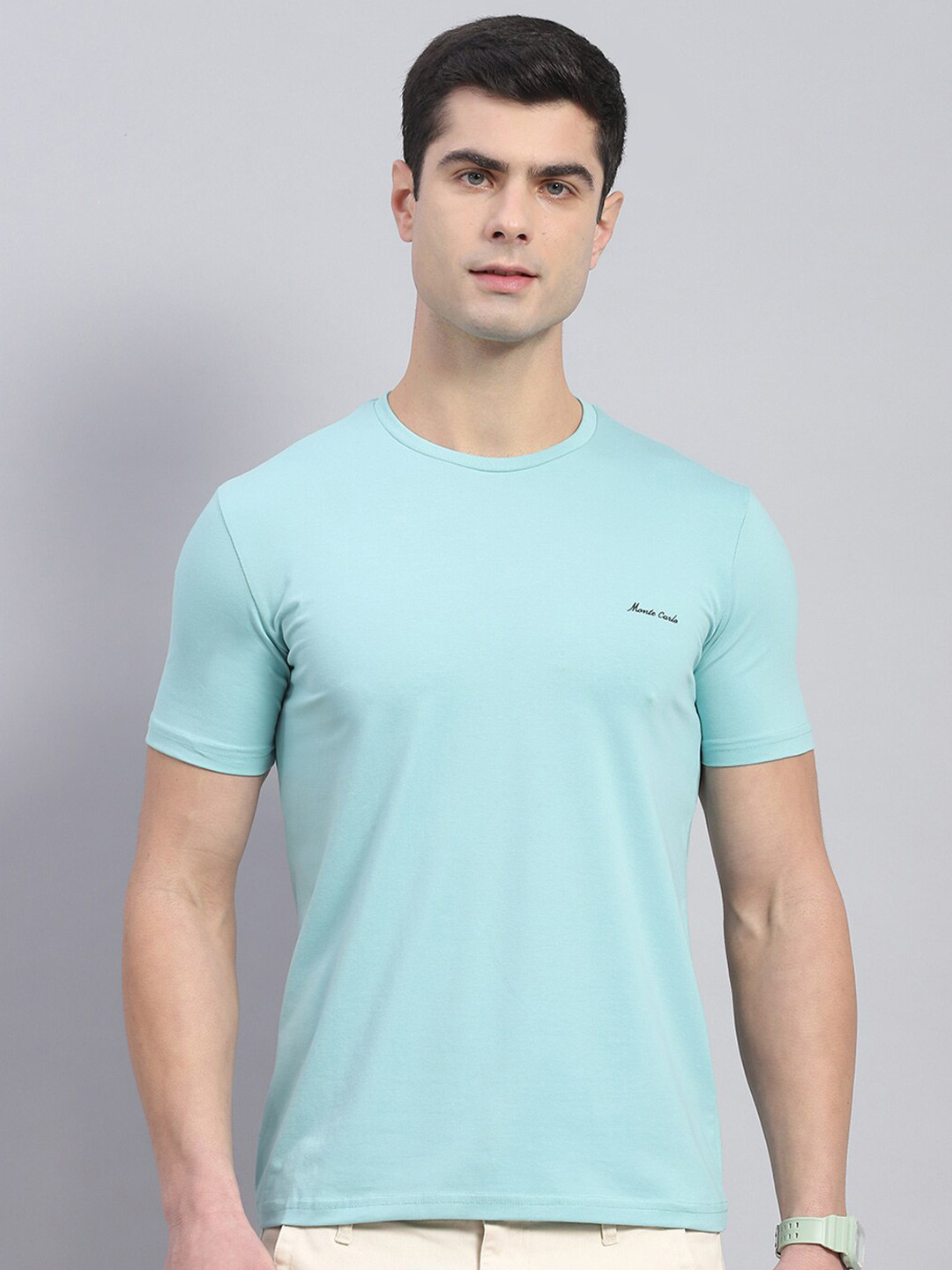 Monte Carlo Cotton Cut Outs Round Neck T-shirt