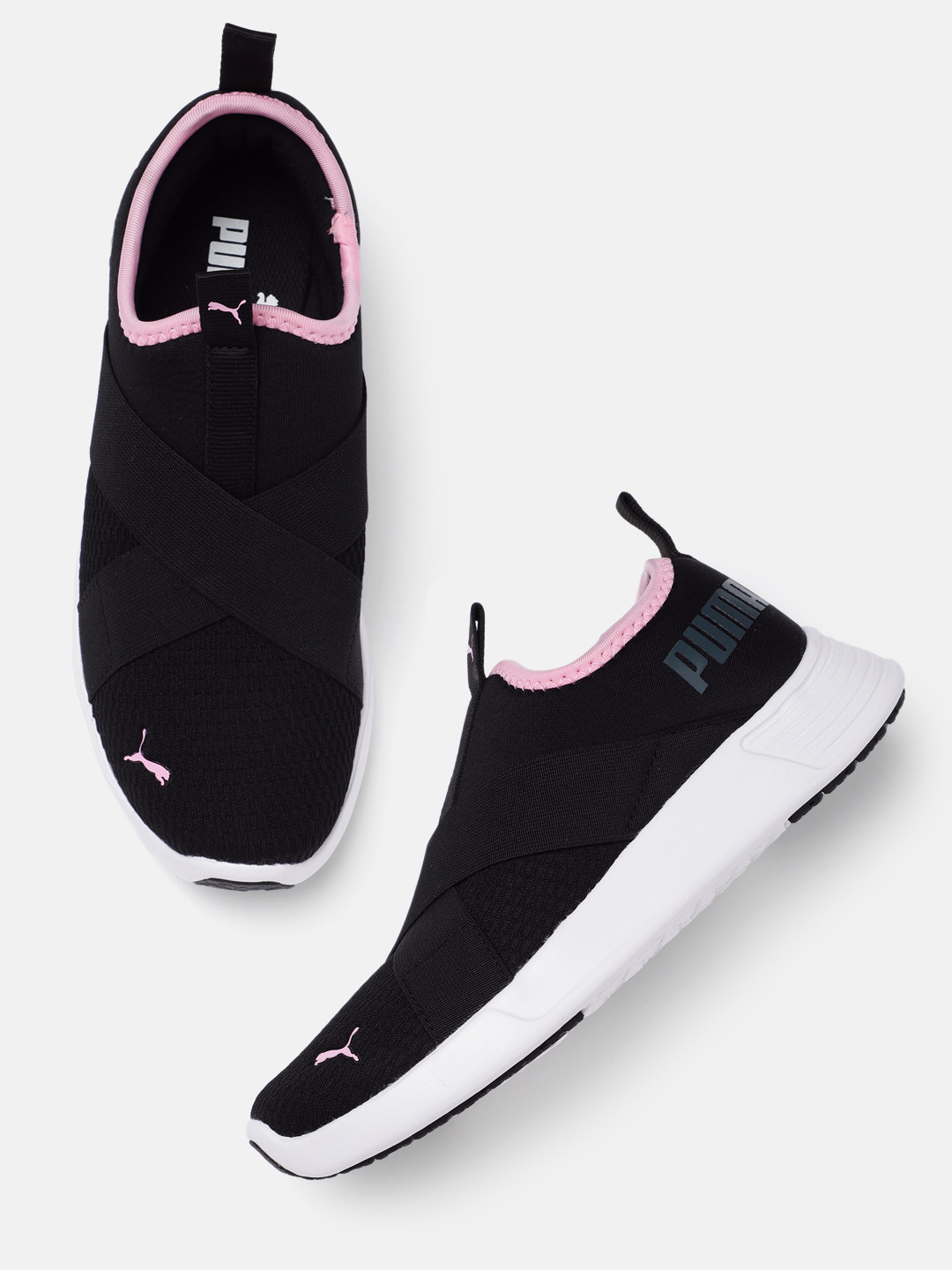 Puma Women Textured Runwise Slip-On Sneakers