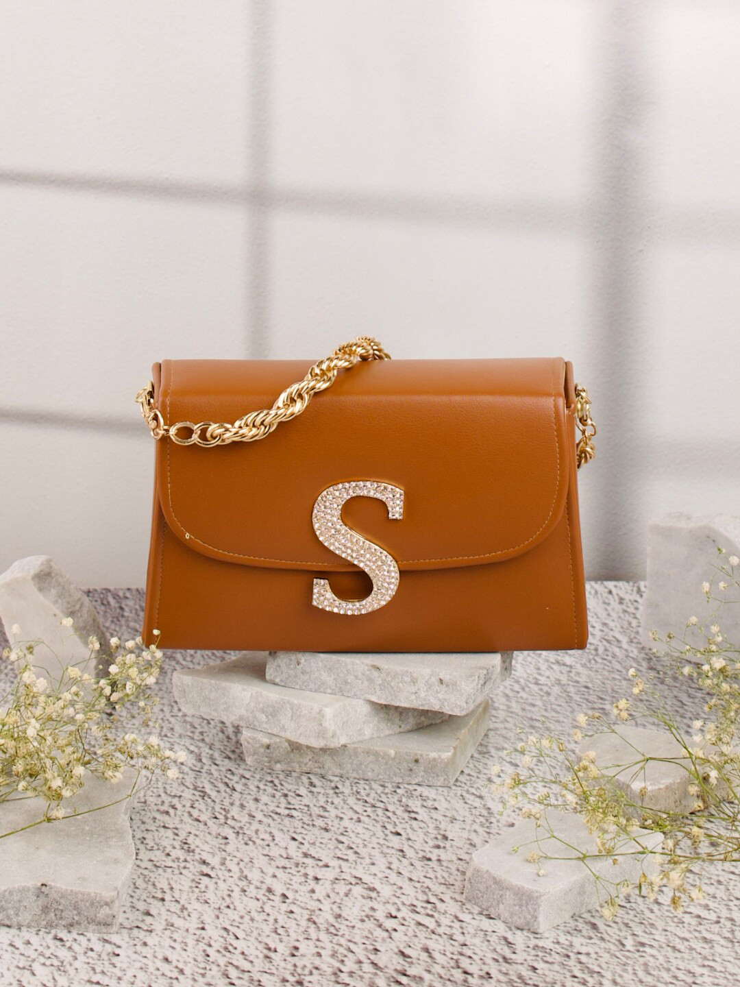 NR By Nidhi Rathi S Alphabhet Embellished Box Clutch