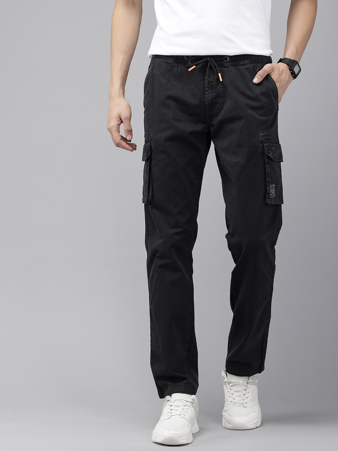 SPYKAR Men Loose Fit Cargos Trousers
