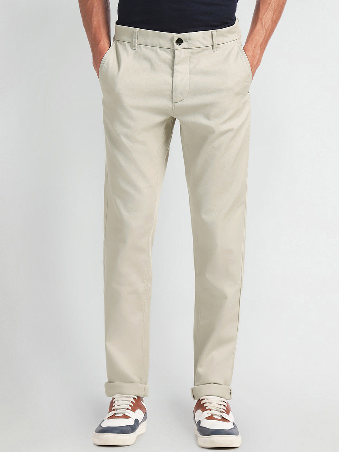 Arrow Sport Men Dobby Autoflex Trousers