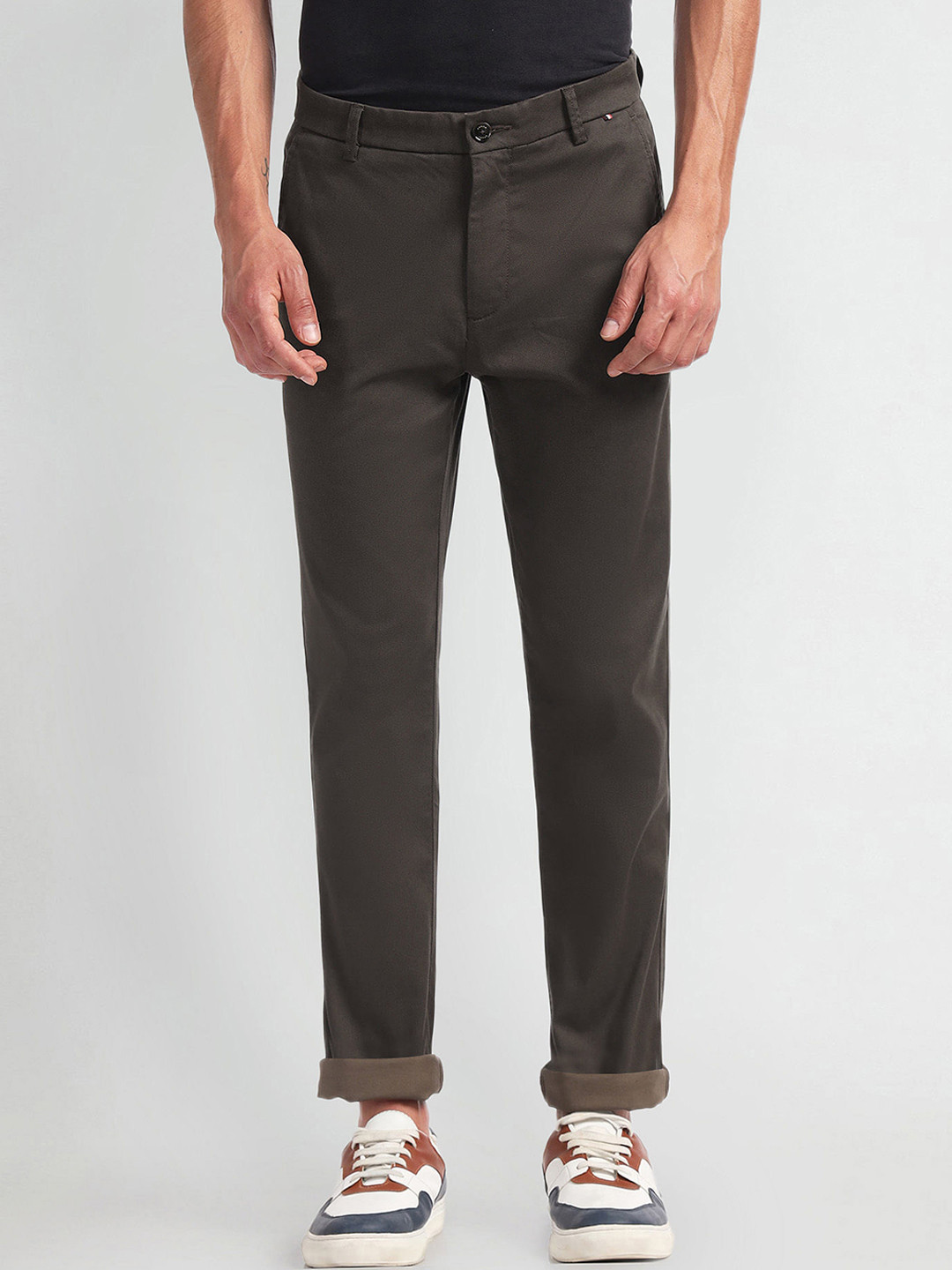 Arrow Sport Men Mid Rise Smart Flex Trousers