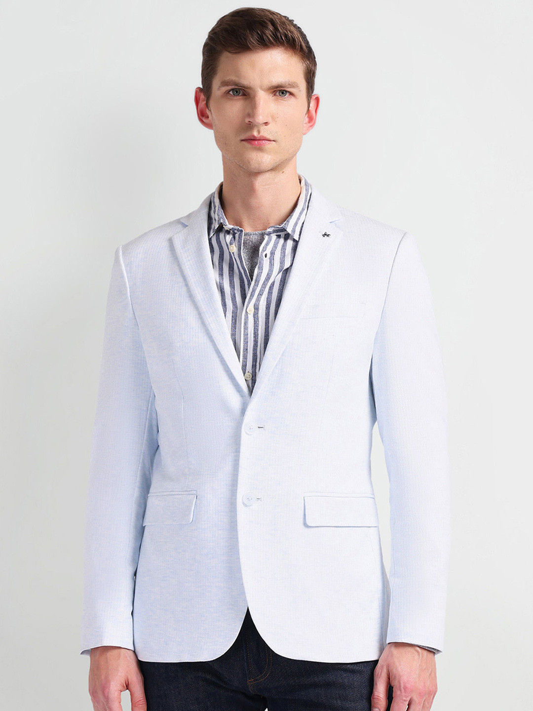 Arrow Dobby Tailored Fit Slim-Fit Single Breasted Blazer