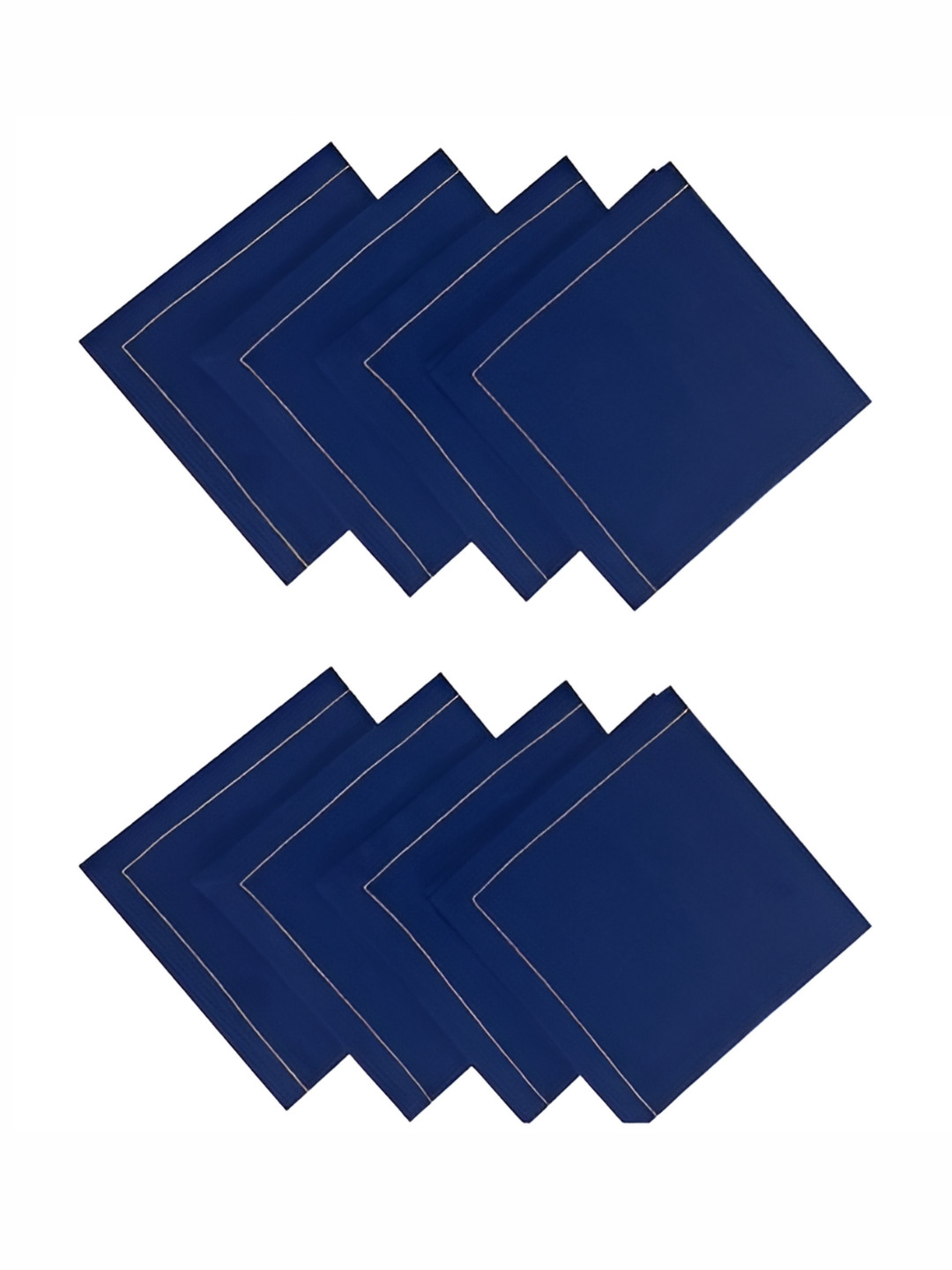 FOVEROS Blue 8 Pieces Cotton Dinner Table Napkins