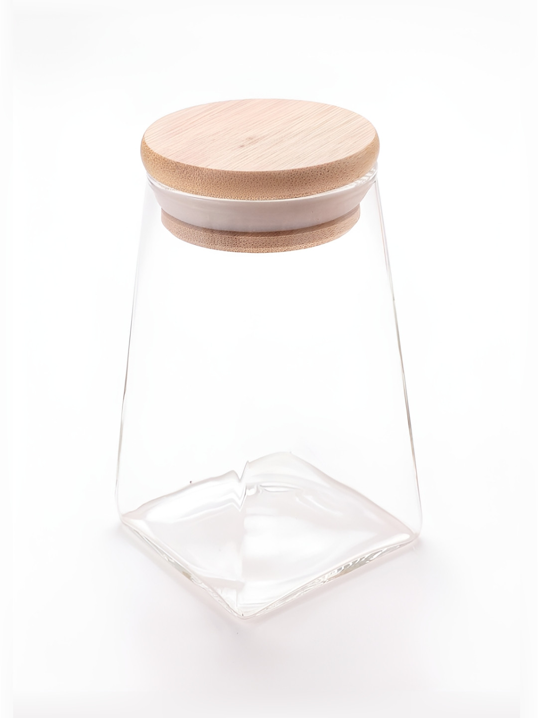 Kuber industries White Glass Air Tight Screw Top Graduated Container-350ml