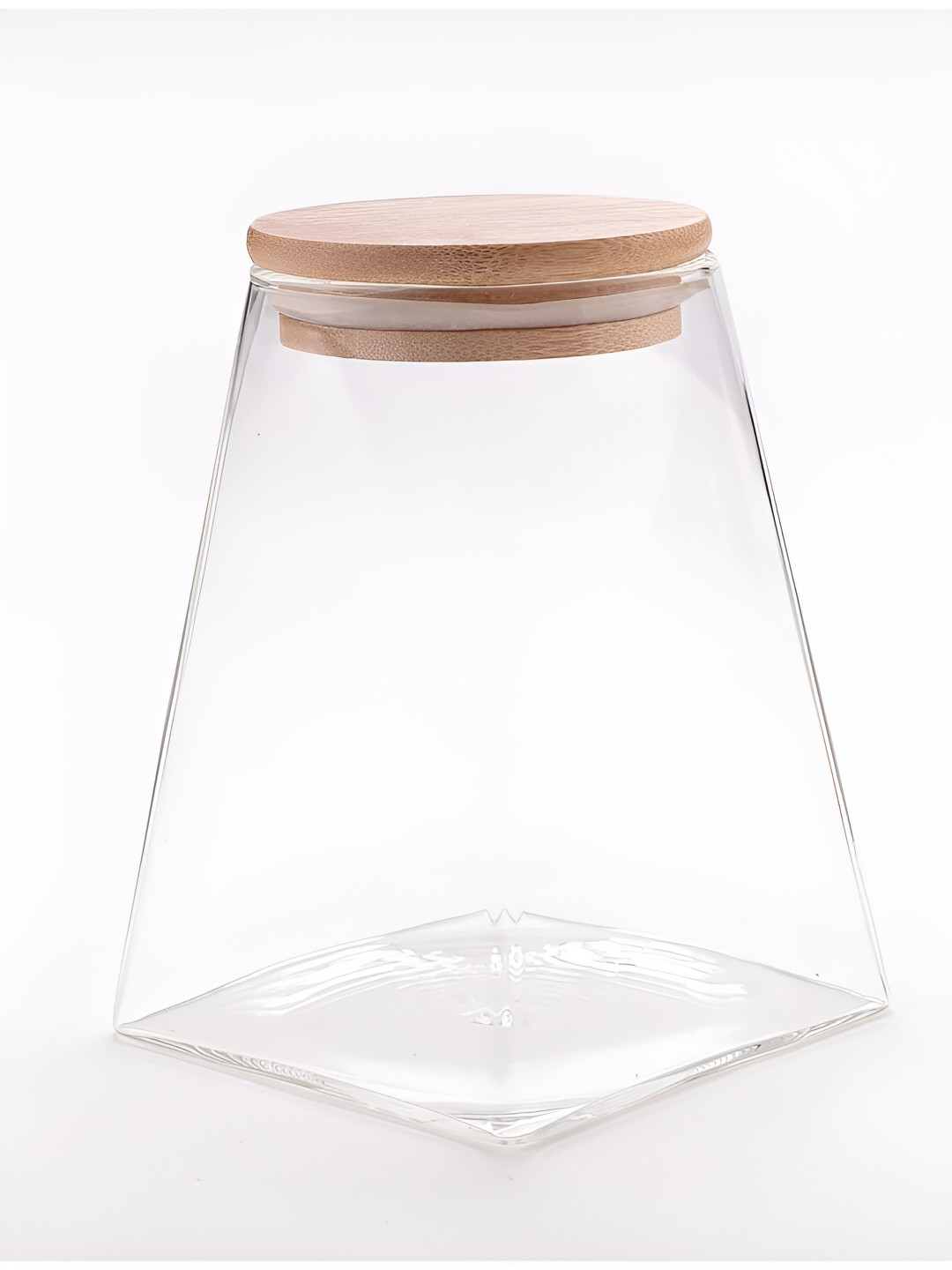 Kuber industries White Glass Air Tight Flip Top Graduated Container-500ml