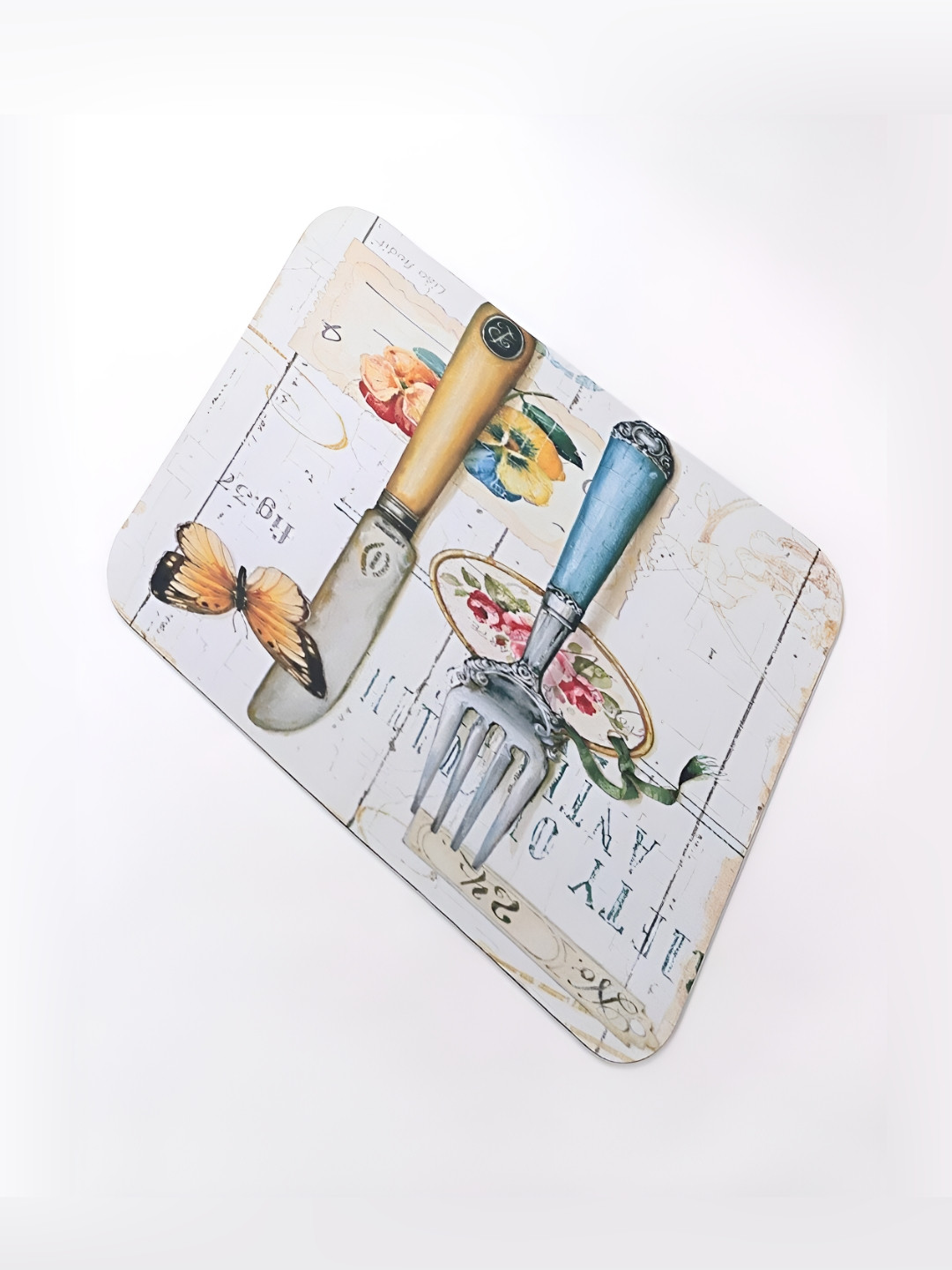 Kuber Industries White Yellow Printed Rectangular Kitchen Door Mat