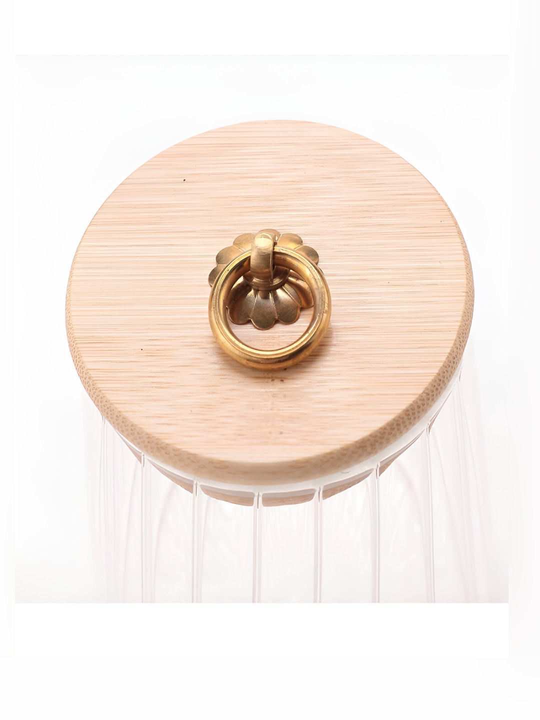 Kuber industries Lp013 Transparent Glass Air Tight Flip Top Jar-620ml