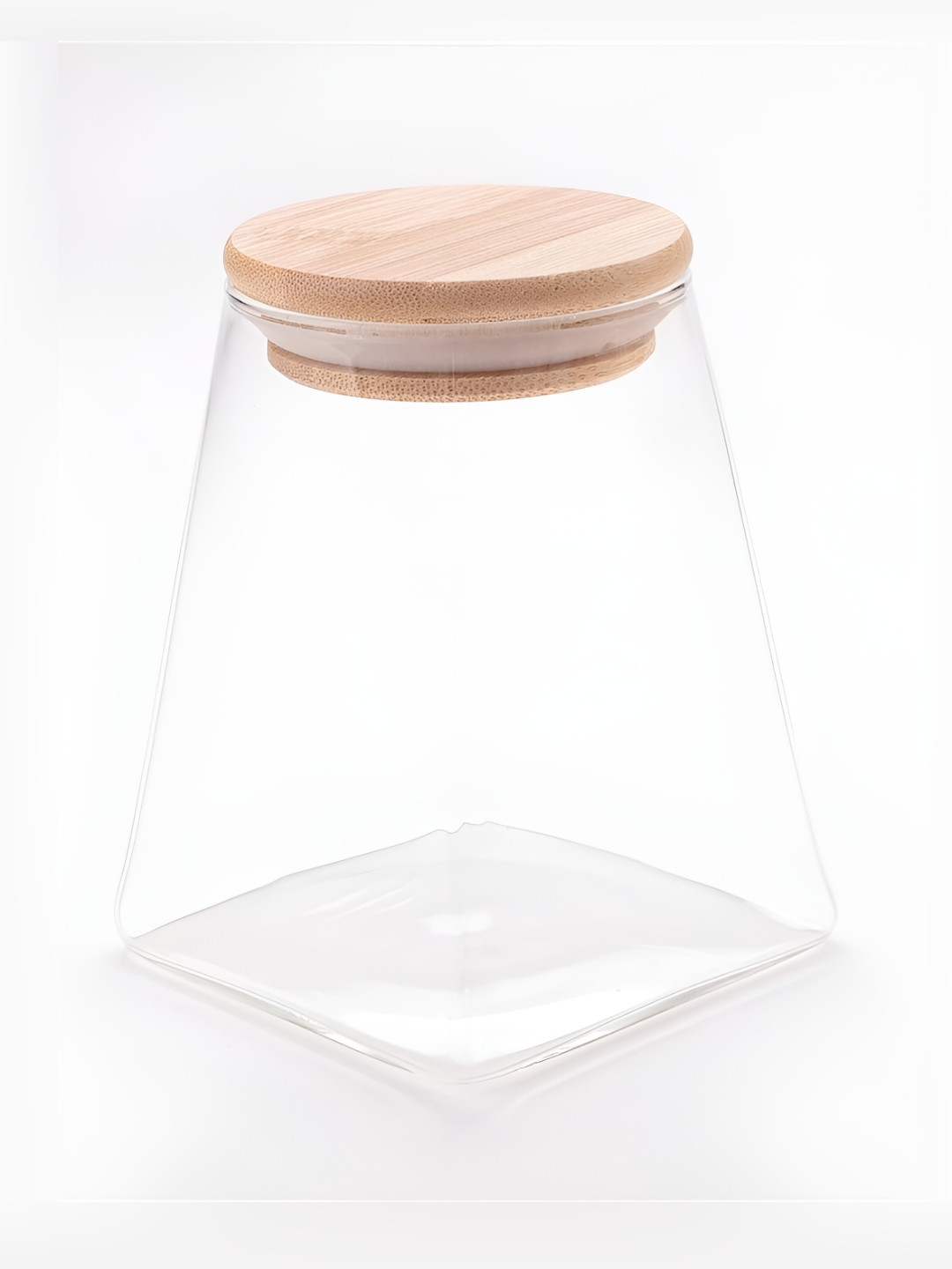 Kuber industries Transparent Glass Air Tight Flip Top Jar-950ml