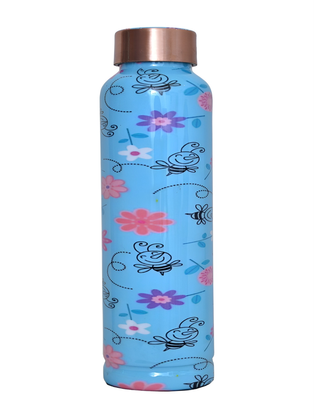 IMAGO Blue Floral Copper Spill Proof Water Bottle - 1L