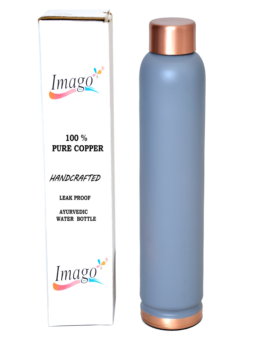 IMAGO Grey Copper Spill Proof Water Bottle - 1L