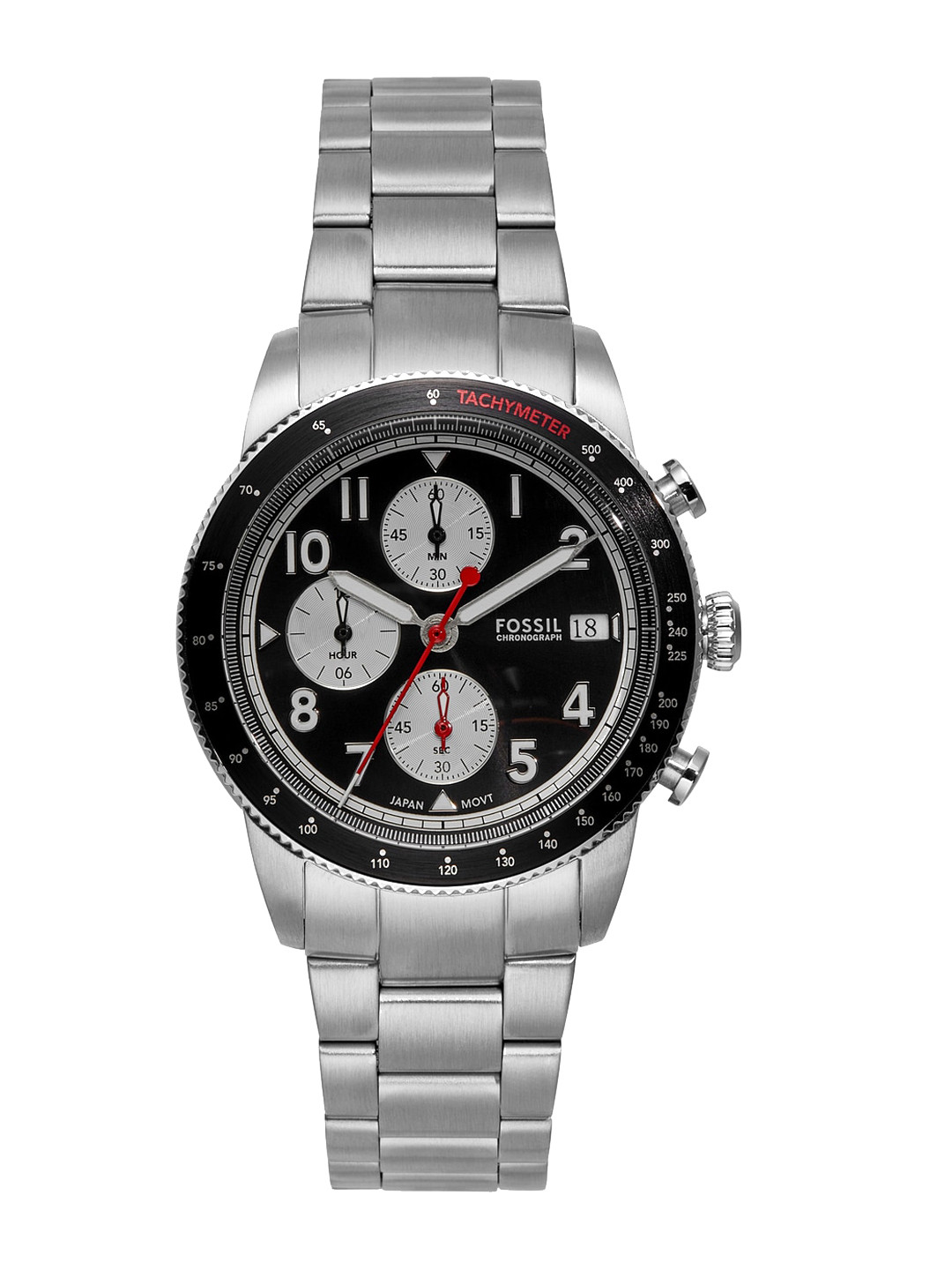 Fossil Sport Tourer Men Stainless Steel Bracelet Style Straps Analogue Watch FS6045