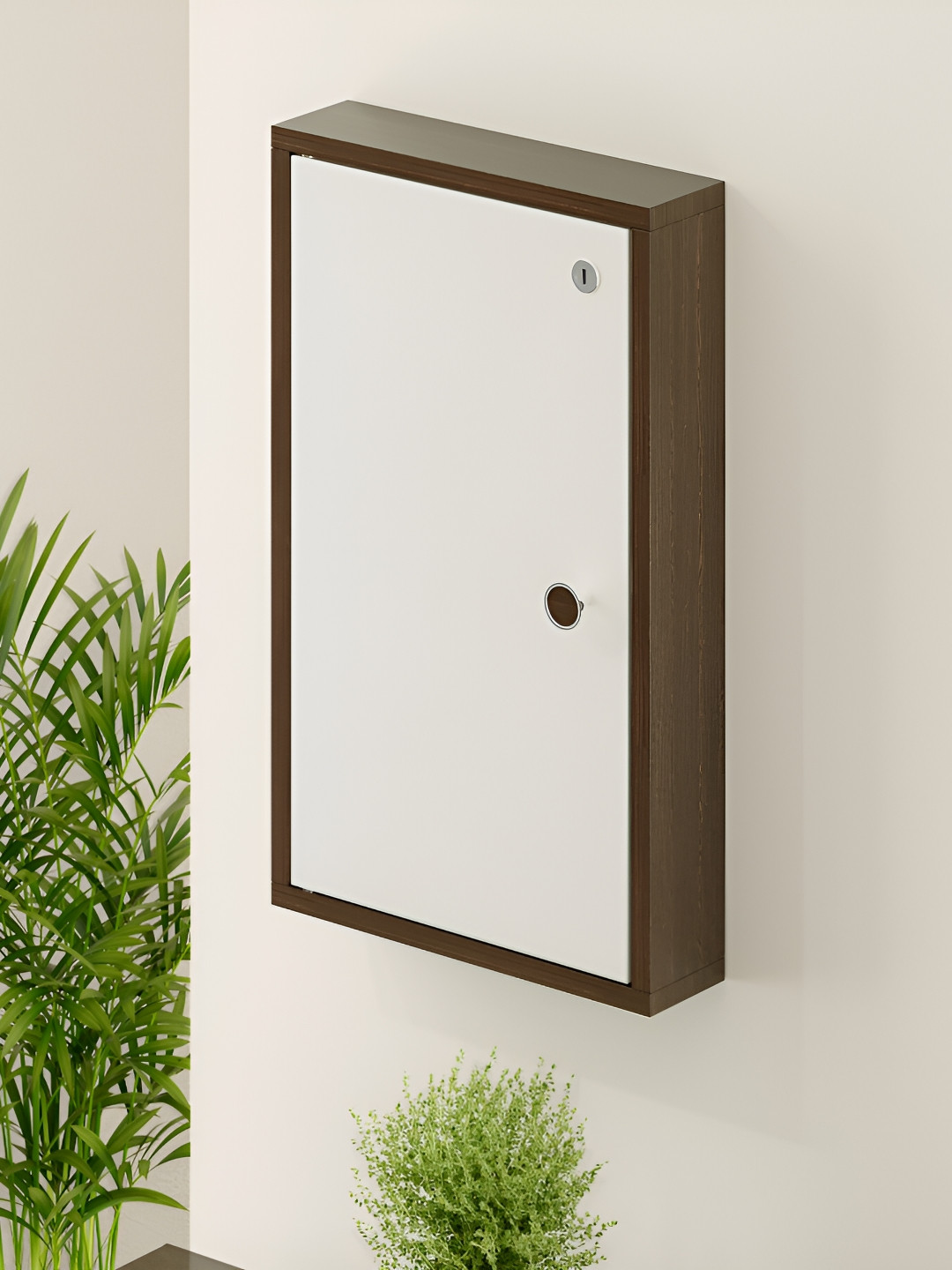 bluewud Brown & White Wooden Key Holders