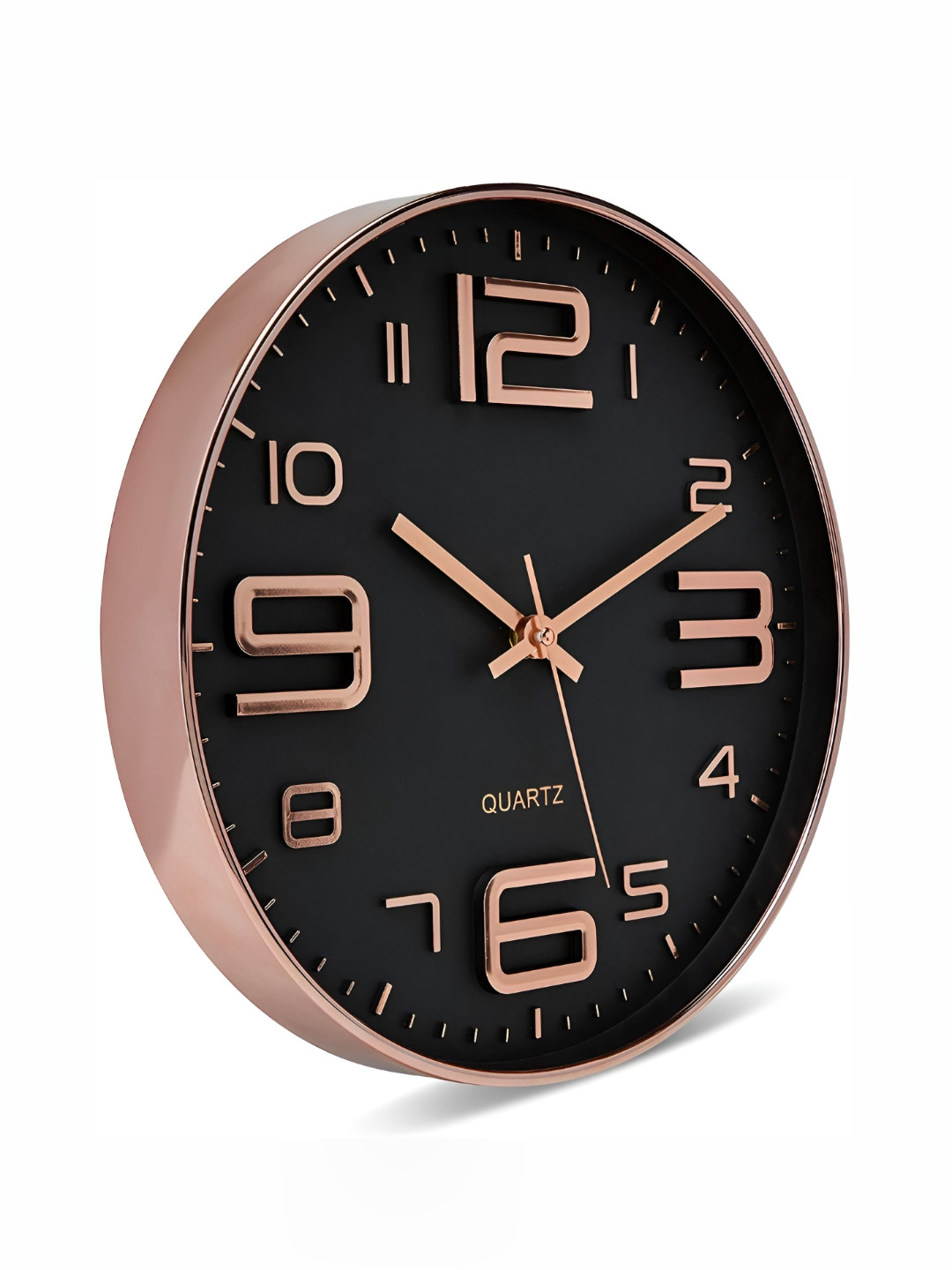 Star work Black & Gold-Toned Contemporary Analogue Wall Clock