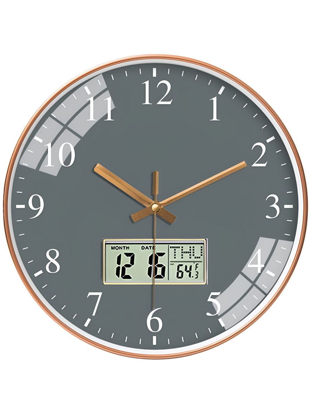 Star work Grey Printed Contemporary Analogue Wall Clock