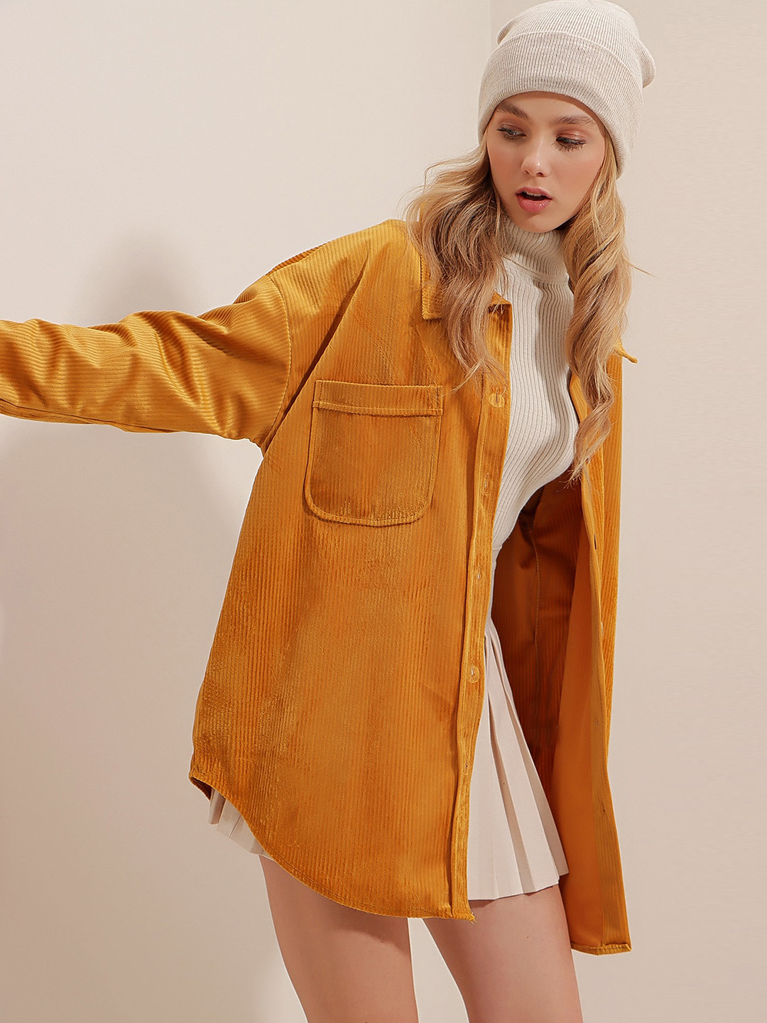 Trend Alacati stili Spread Collar Casual Shirt