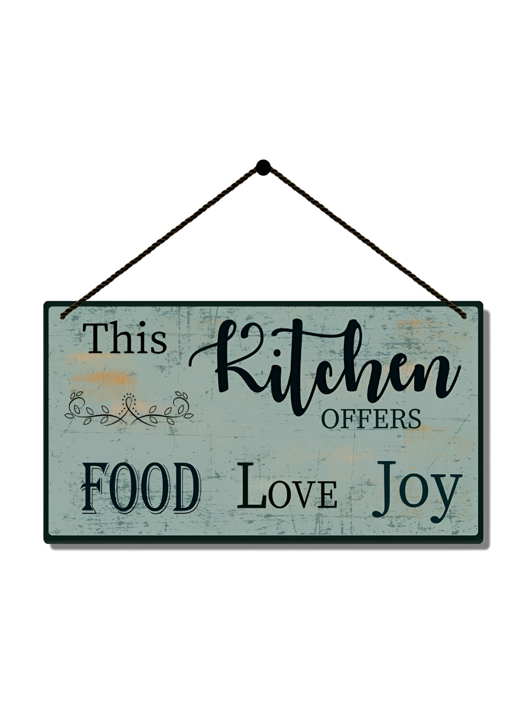 Home Delight Food Love Joy Wood Matte Hanging Hall Wall Hangings-9.8In