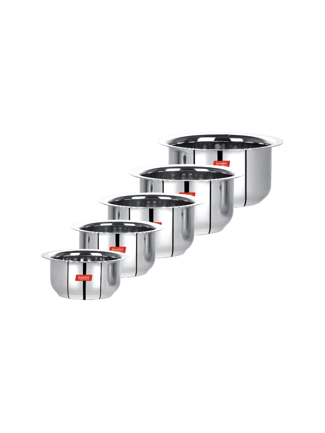 Sumeet Steel 5 Pieces Stainless Steel Induction Base Cookware Set