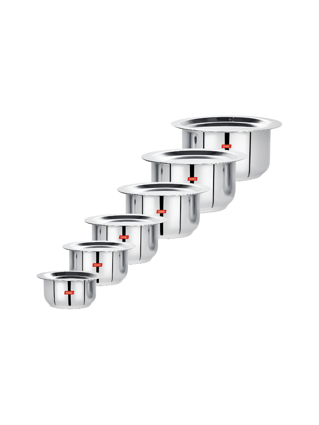 Sumeet Stainless Steel 6 Pieces Induction Base Cookware Set of
