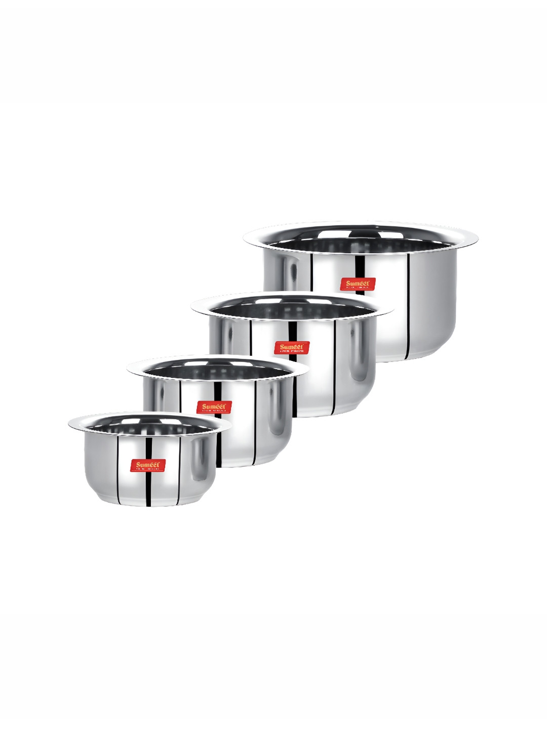 Sumeet 4 Pcs Stainless Steel Induction Base Tope