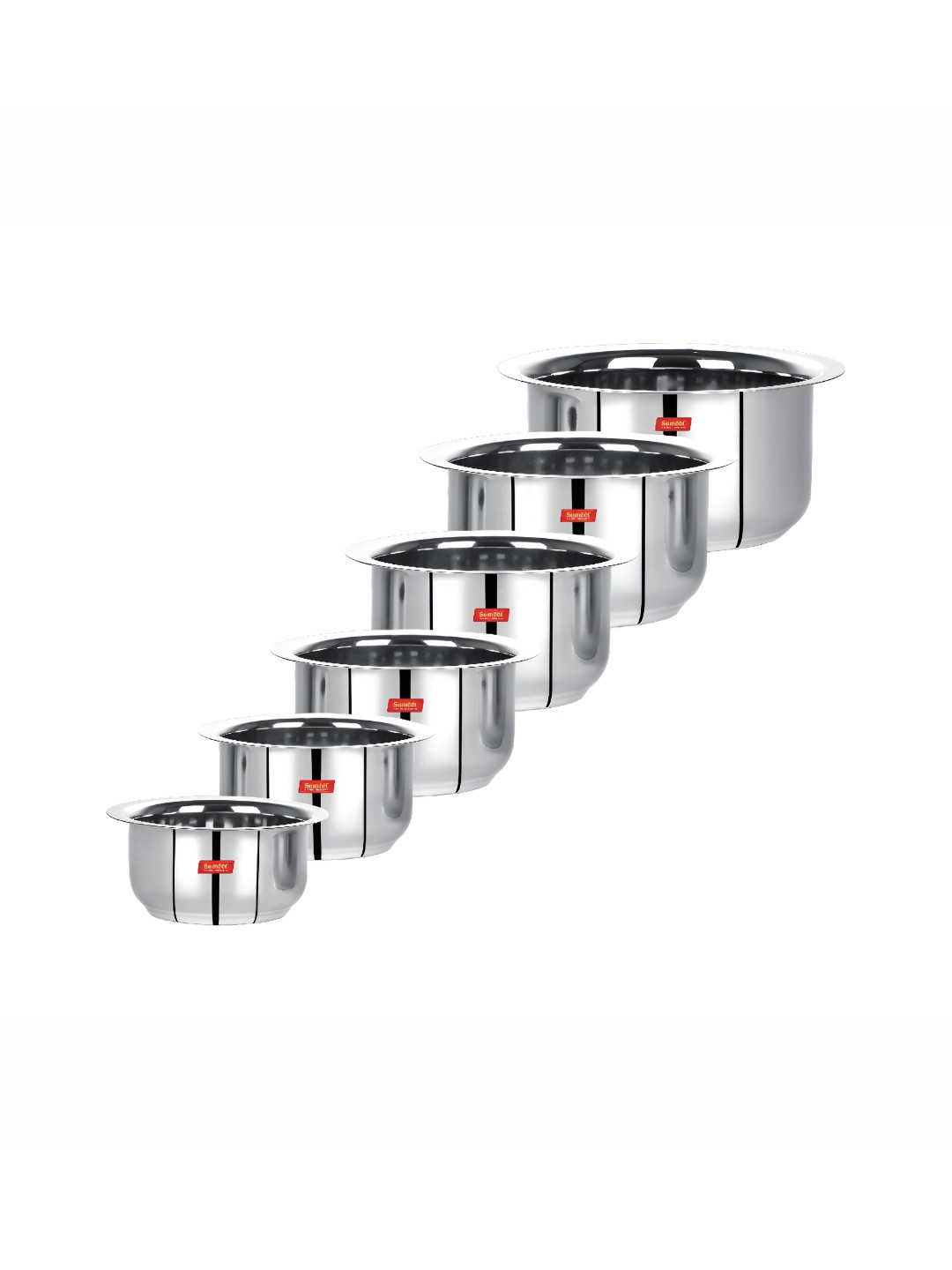 Sumeet Steel 6 Pieces Stainless Steel Induction Base Cookware