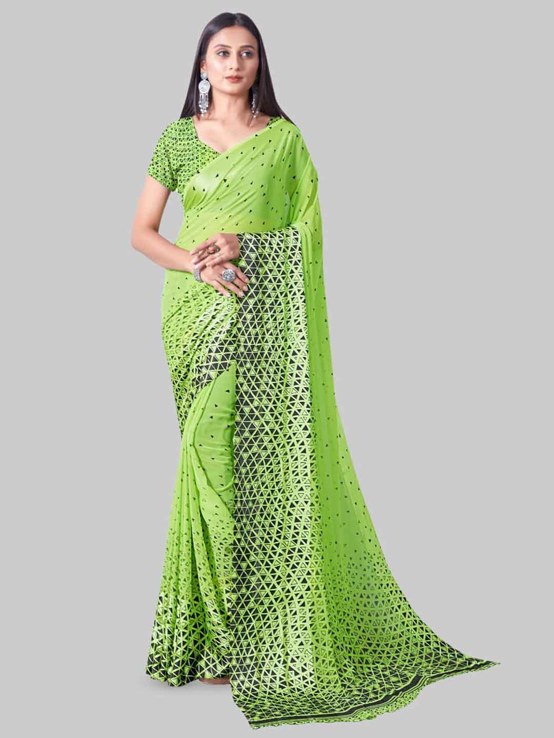 SANJANA  SILK Printed Pure Georgette Saree