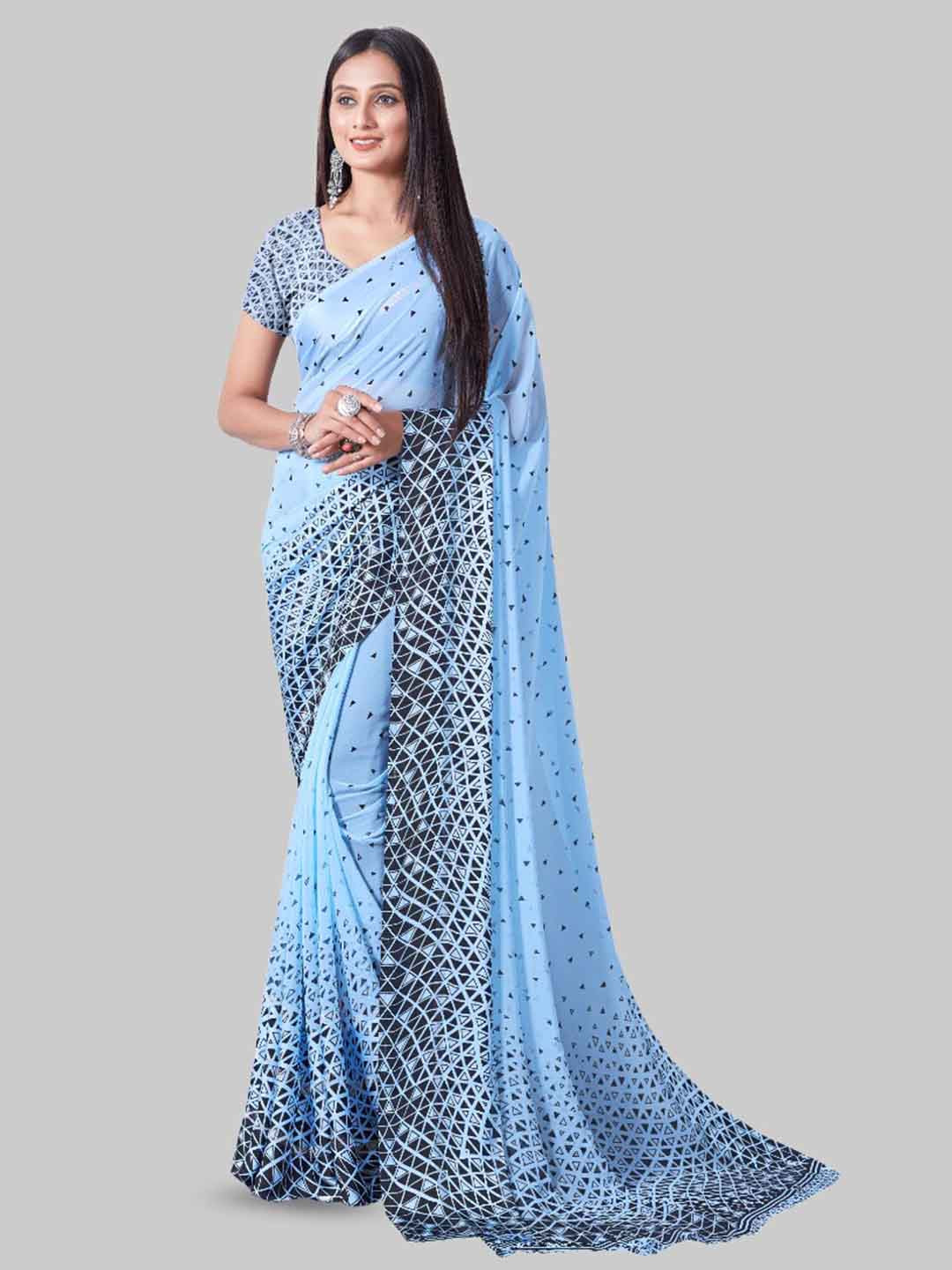 SANJANA  SILK Printed Pure Georgette Saree