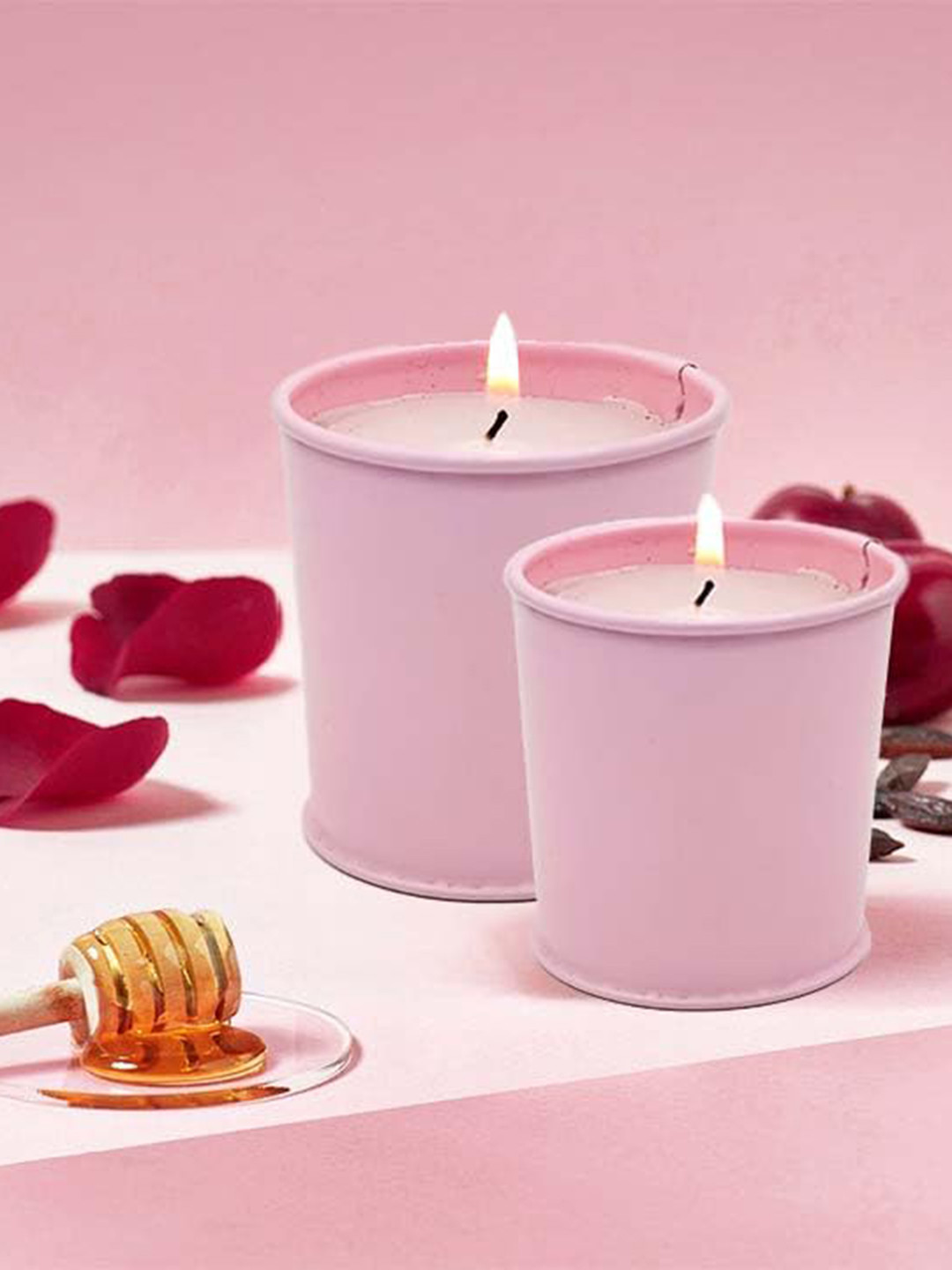 Garden Deco 12Pcs Smokeless 1 Wick Solid Geometric Regular Tea Light Candles