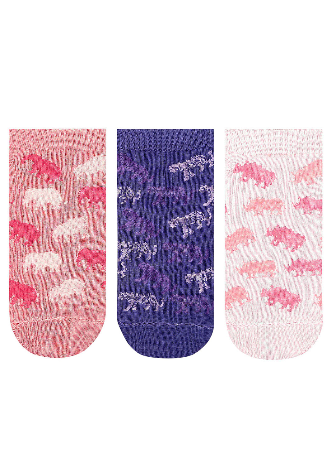 Socksxpress WWF Women Pack of 3 Animal Patterned Cotton Ankle Socks