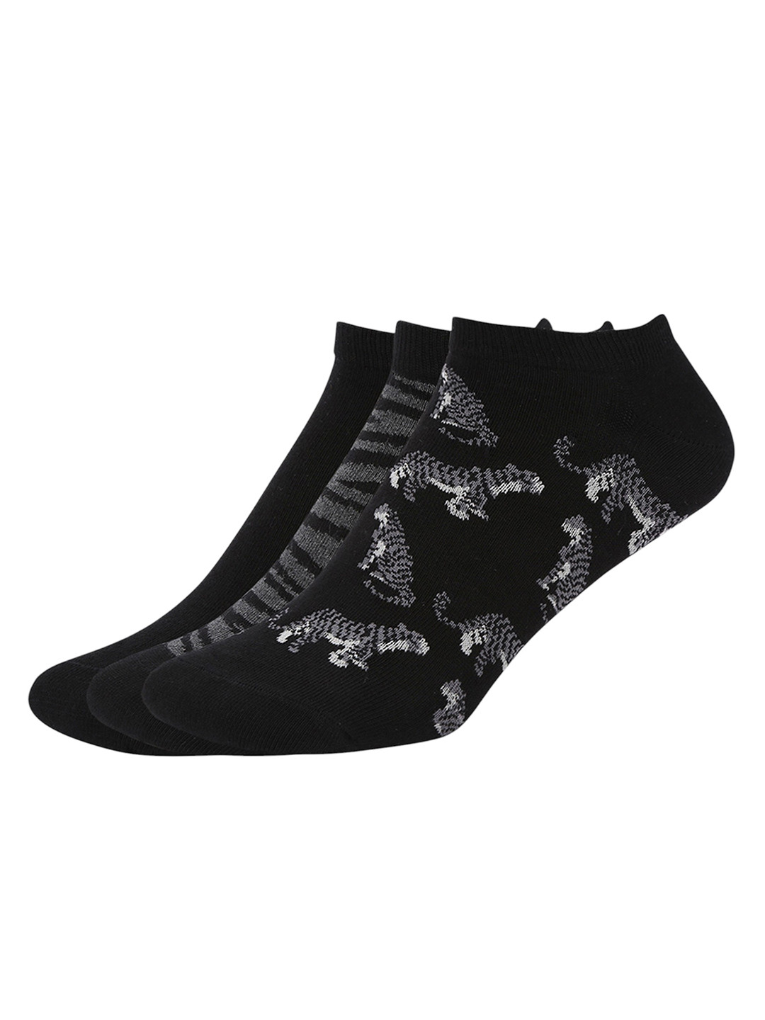 Socksxpress WWF Men Pack of 3 Tiger Patterned Cotton Ankle Socks