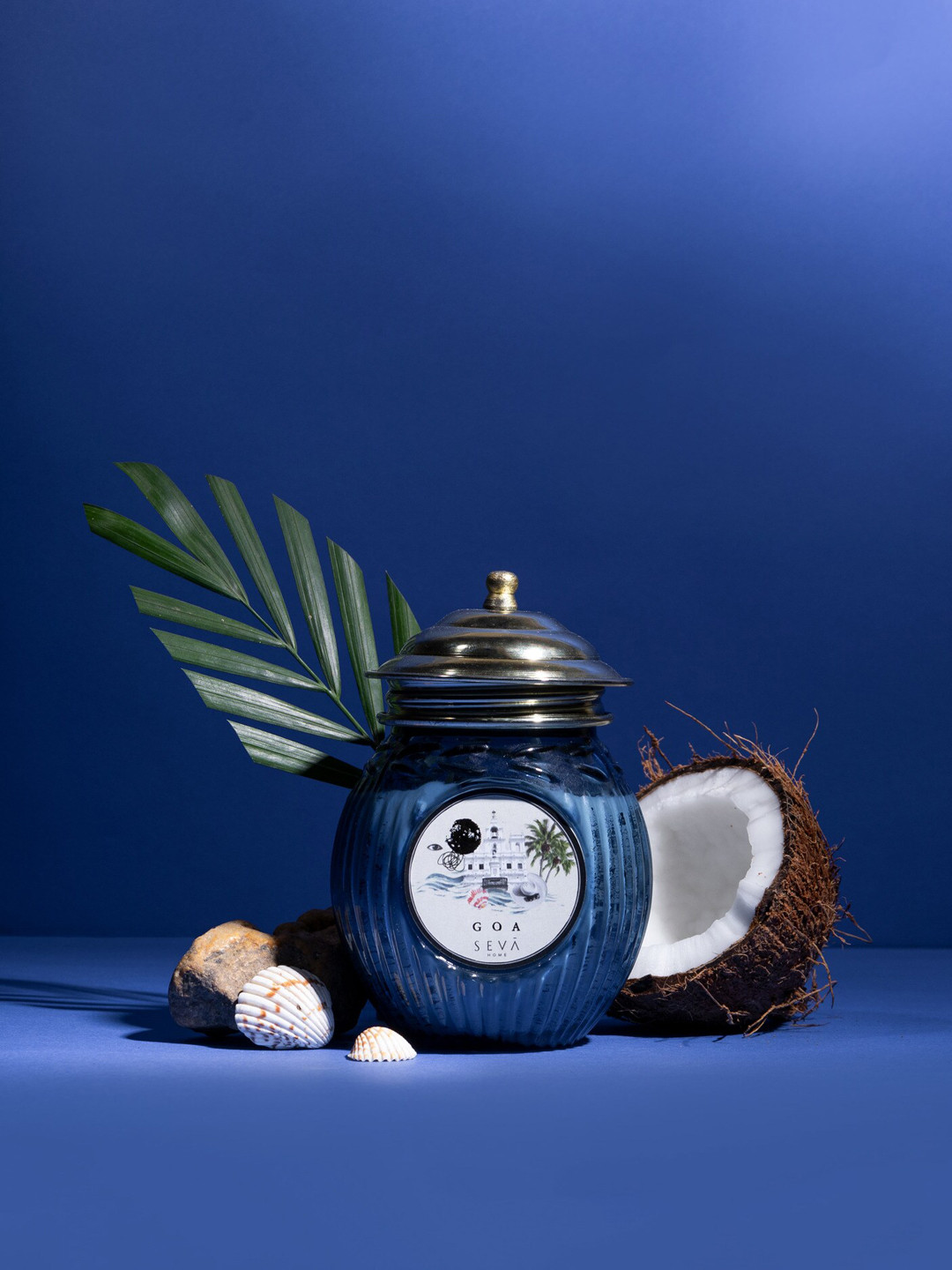 Seva Home Goa Breeze Coastal Paradise Ode to India 2 Wick Scented Solid Jar Candles