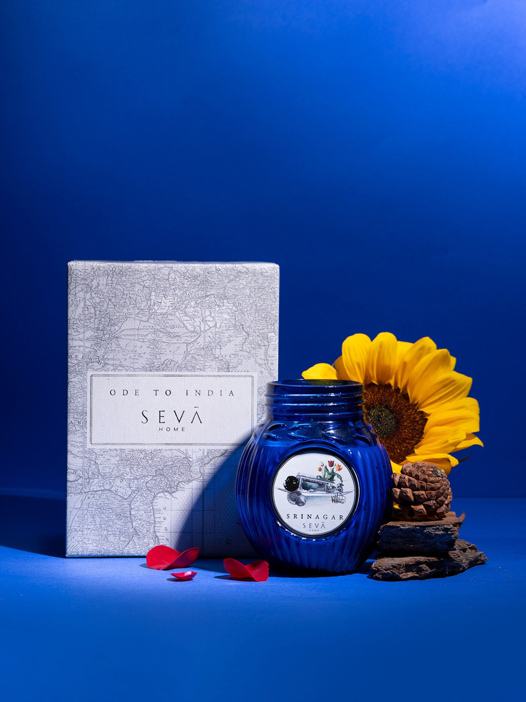 Seva Home Srinagar Senrenity Ode to India 2 Wick Scented Solid Jar Candles