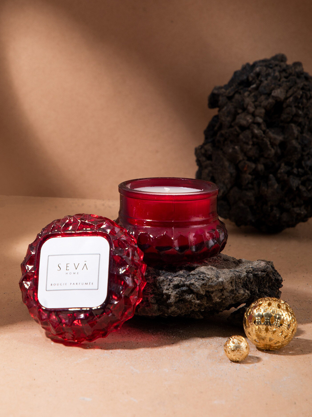 Seva Home Set of 2 Macaron Crystal Candles