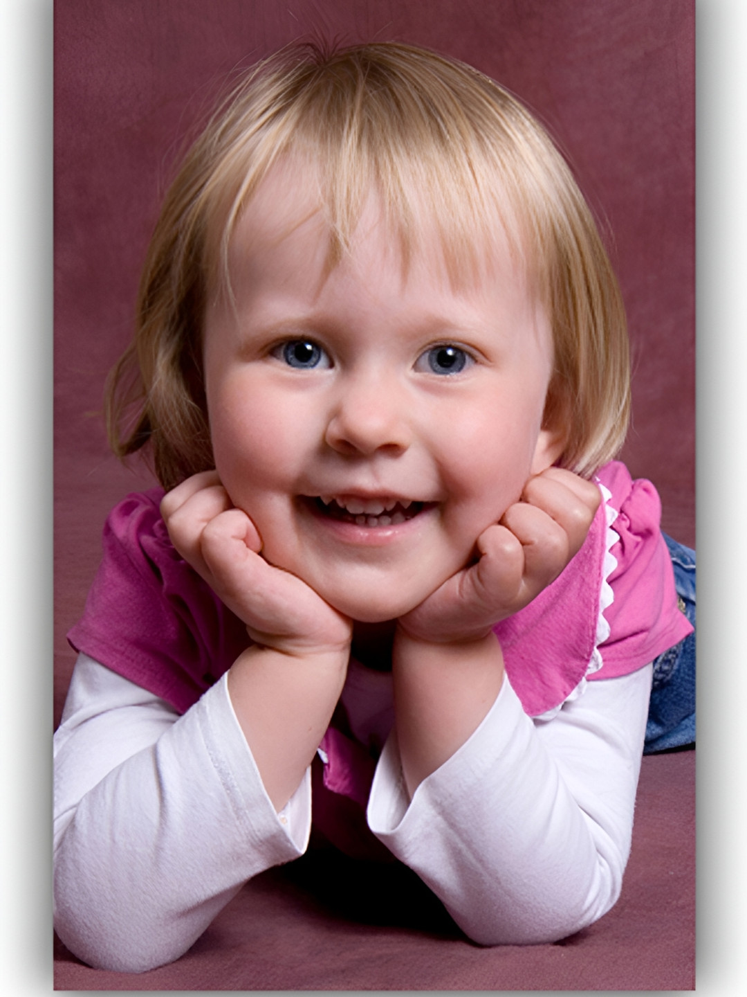 PnF Maroon & Nude-Coloured Paper Baby Posters