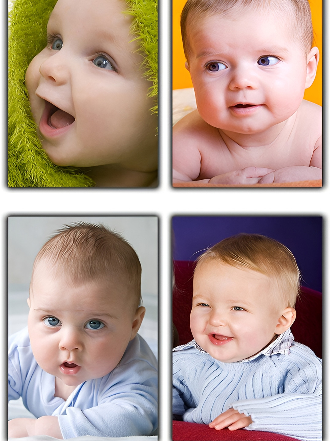 PnF Cute Baby Combo Paper Wall Rectangle Photographs Wall Art-18 x 12In