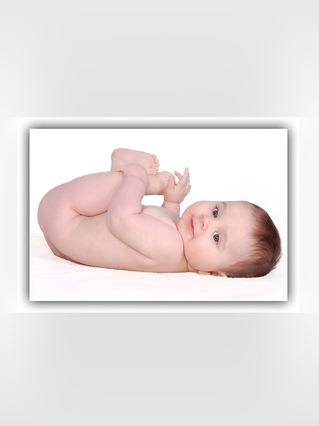 PnF Beige & White Baby Wall Photograph Sticker