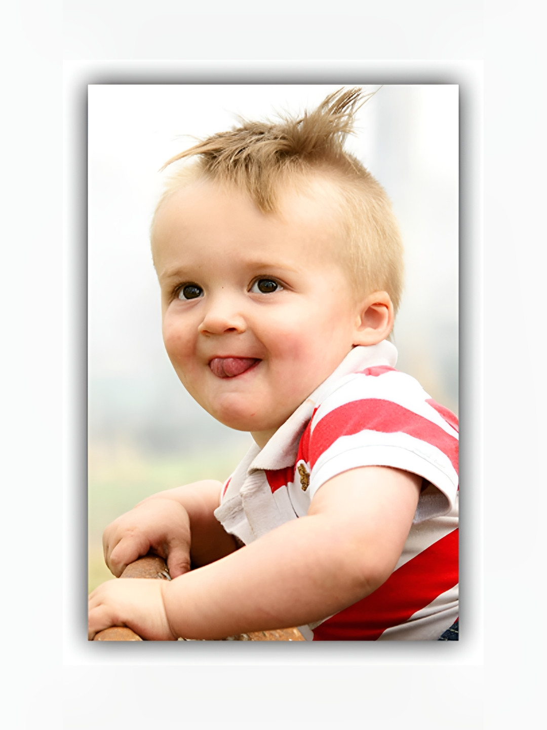 PnF Red & Cream-Coloured Paper Photographs Wall Art