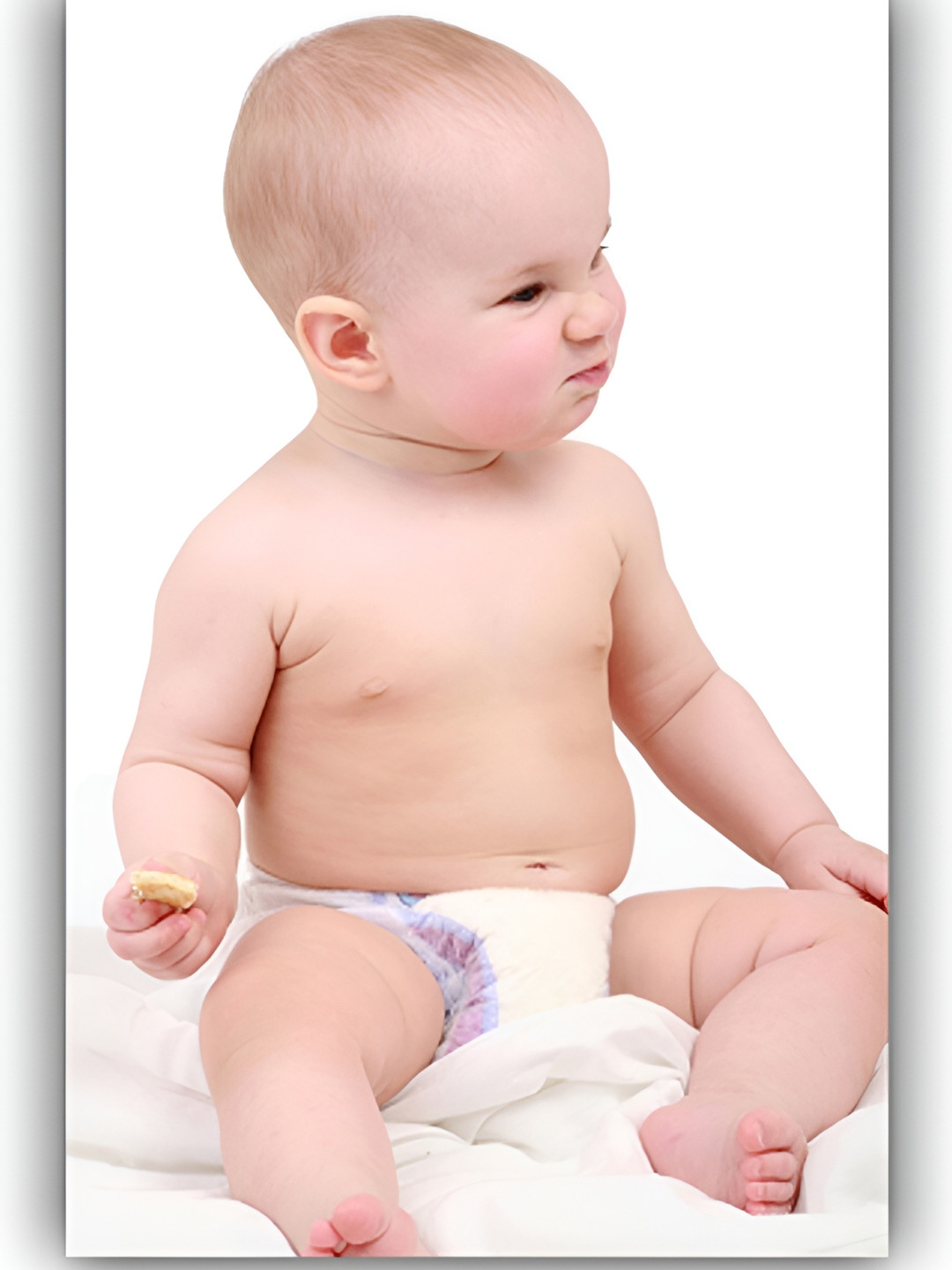 PnF White & Nude-Coloured Paper Baby Wall Sticker