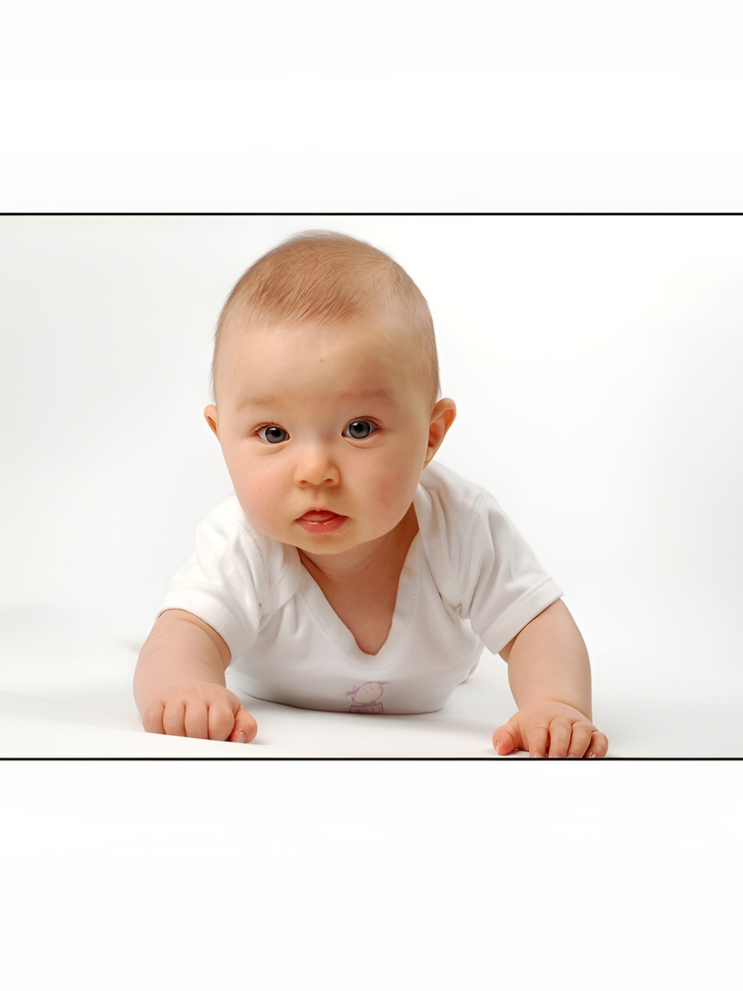 PnF White & Beige Cute Baby Girl Painting Wall Stickers
