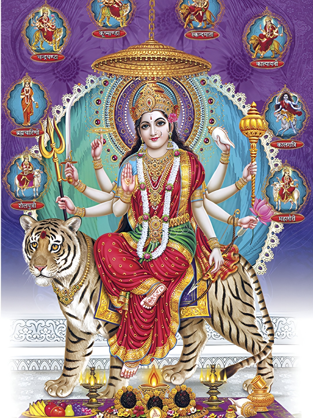 PnF Red & Yellow Printed Paper Religious Wall Sticker