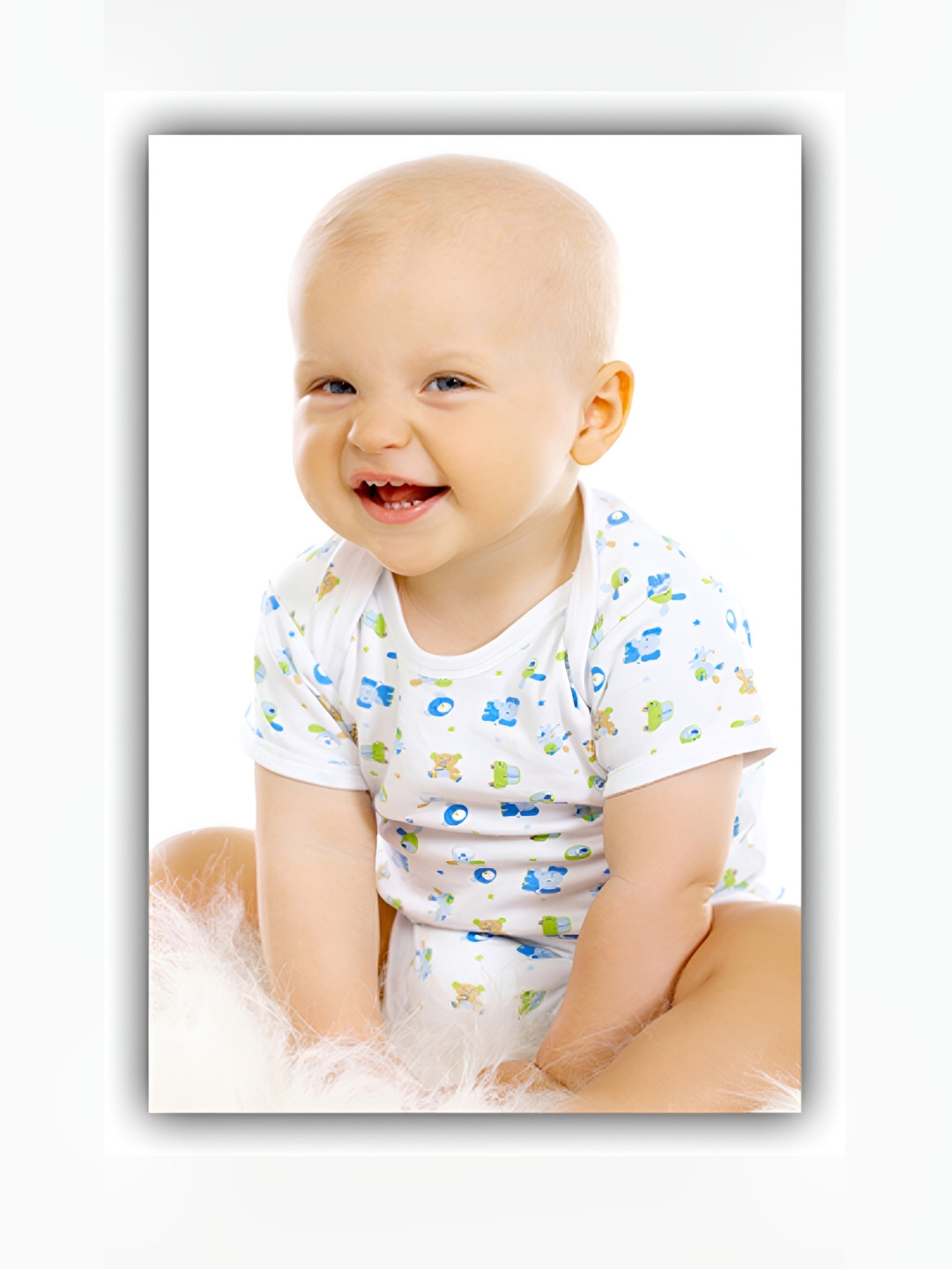 PnF White & Blue Cute Baby Wall Sticker