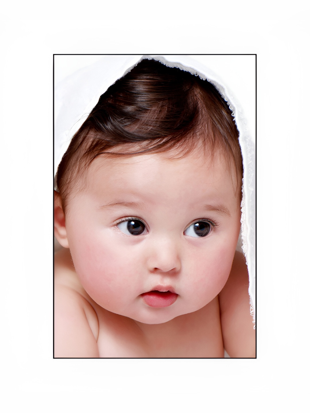 PnF Beige & White Cute Baby Poster For Pregnant Women Wall Sticker